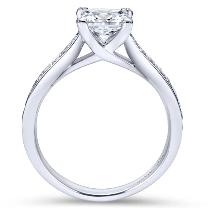 Gabriel Bridal Collection White Gold Straight Engagement Ring 032 ctw International Diamond Center Rings Gabriel Bridal Collection White Gold Straight Engagement Ring 032 ctw International Diamond Center Rings