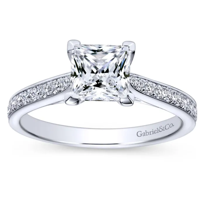 Gabriel Bridal Collection White Gold Straight Engagement Ring 032 ctw International Diamond Center Rings Gabriel Bridal Collection White Gold Straight Engagement Ring 032 ctw International Diamond Center Rings