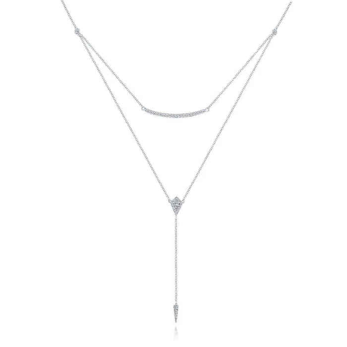 Gabriel Co Kaslique White Gold Necklace 044 CTW International Diamond Center Necklaces Gabriel Co Kaslique White Gold Necklace 044 CTW International Diamond Center Necklaces