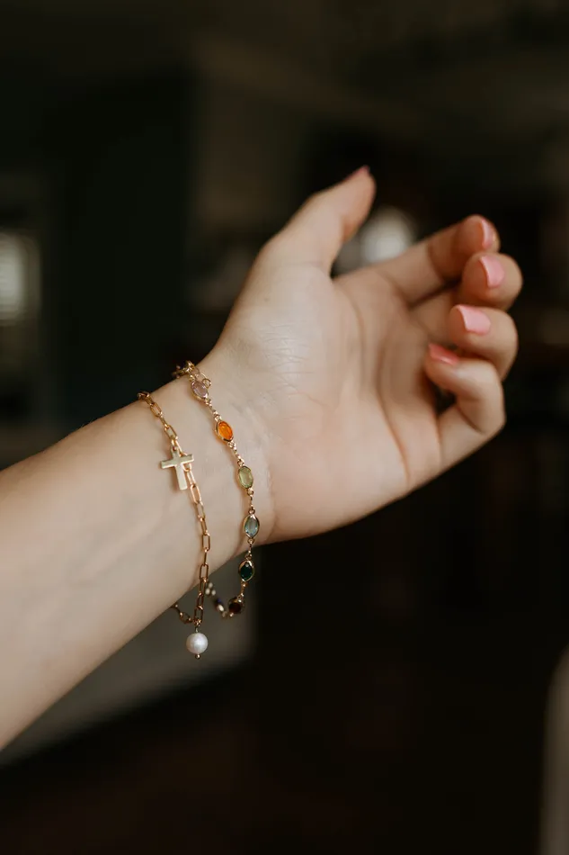 Gem Cross Bracelet The Little Catholic Bracelets