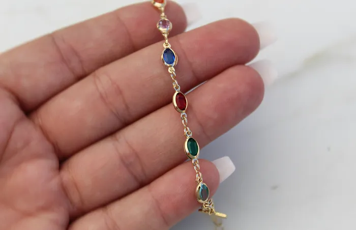 Gem Cross Bracelet The Little Catholic Bracelets
