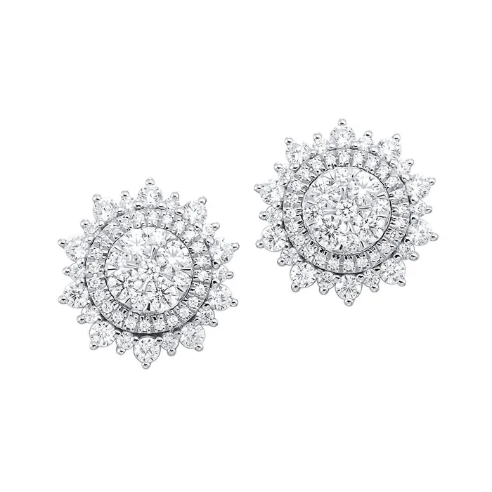 Gems One Earrings Diamond Floral Bouquet Earrings 1 CTW