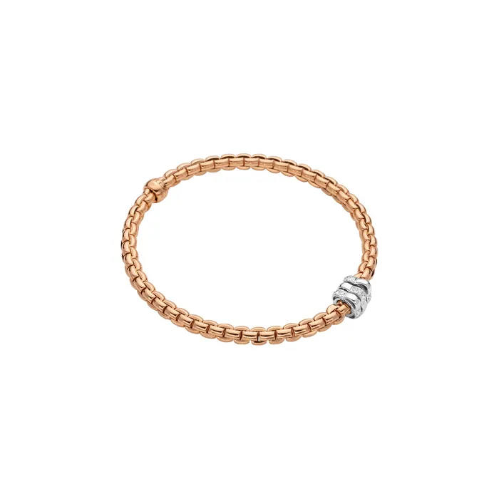 International Diamond Center Bracelets Fope EKA 18K Gold Bracelet with Diamond Accents 016CTW