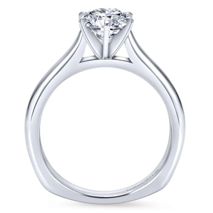 International Diamond Center Gabriel Bridal Collection White Gold European Shank Solitaire Engagement Ring Rings International Diamond Center Gabriel Bridal Collection White Gold European Shank Solitaire Engagement Ring Rings