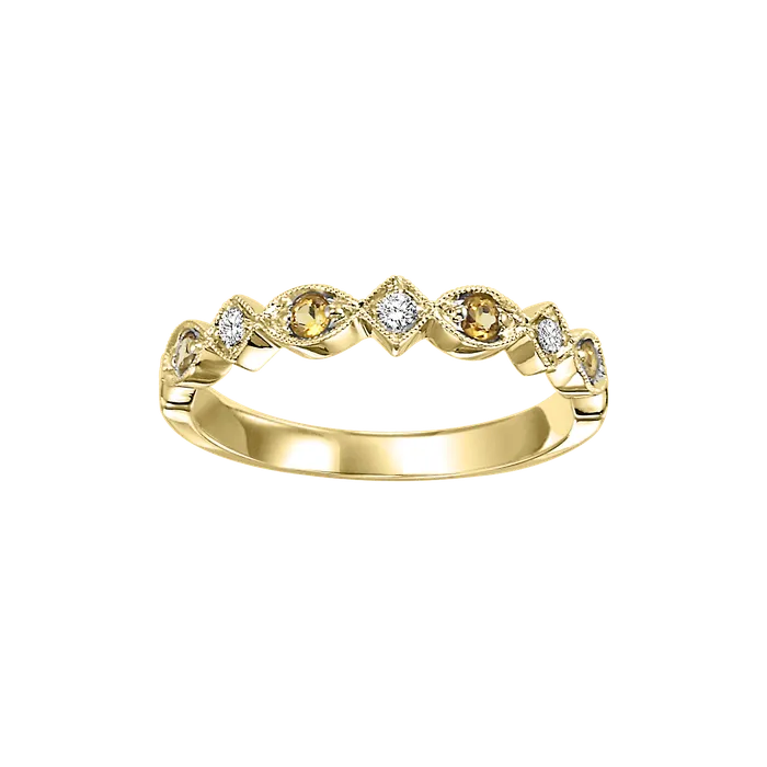 International Diamond Center Rings 10K Yellow Gold Mix Prong Citrine Band 120CT International Diamond Center Rings 10K Yellow Gold Mix Prong Citrine Band 120CT