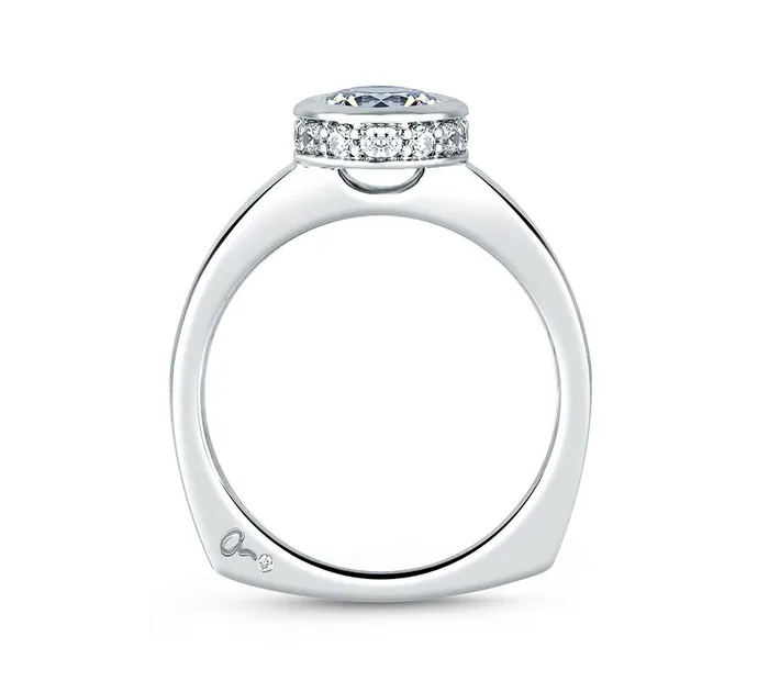 International Diamond Center Rings AJAFFE Metropolitain Round Diamond Engagement Ring Setting 021 ctw