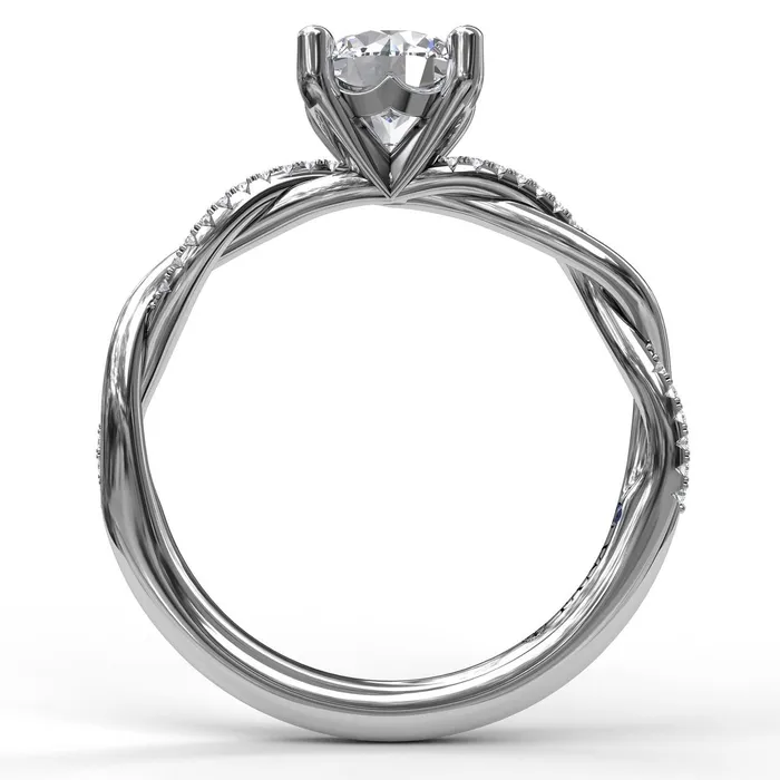 International Diamond Center Rings FANA Gold And Diamond Twist Engagement Ring Setting