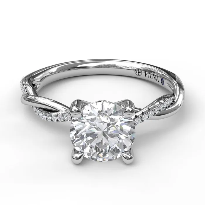 International Diamond Center Rings FANA Gold And Diamond Twist Engagement Ring Setting