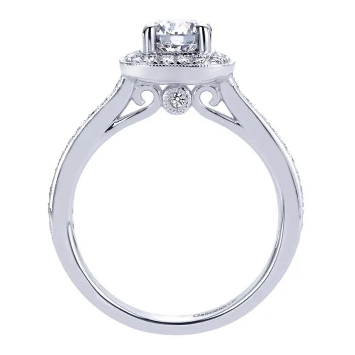 International Diamond Center Rings Gabriel Bridal Collection White Gold Halo Engagement Ring 036ctw International Diamond Center Rings Gabriel Bridal Collection White Gold Halo Engagement Ring 036ctw