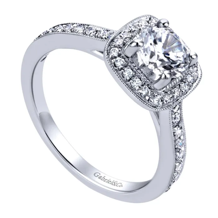 International Diamond Center Rings Gabriel Bridal Collection White Gold Halo Engagement Ring 036ctw International Diamond Center Rings Gabriel Bridal Collection White Gold Halo Engagement Ring 036ctw