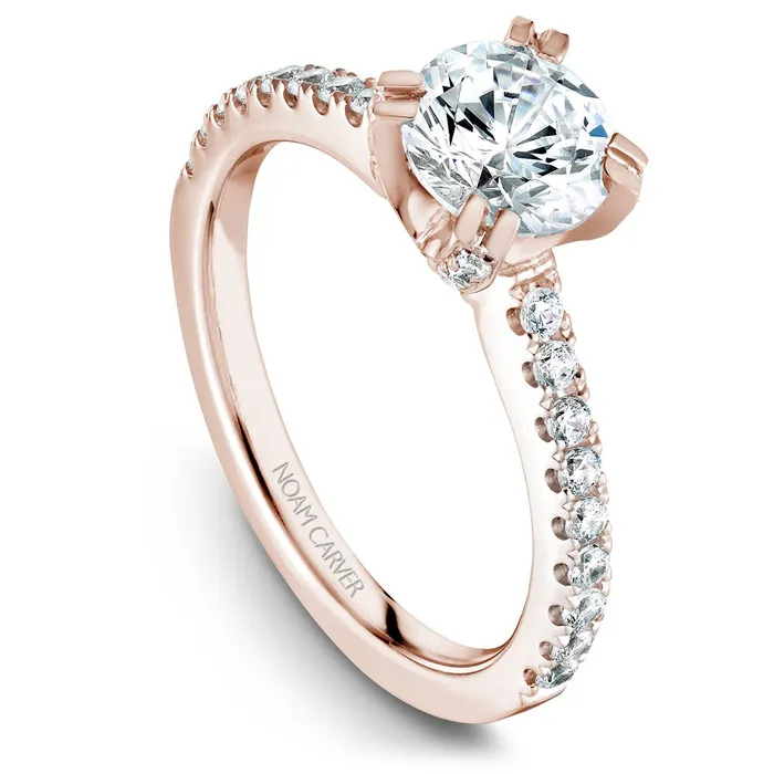 International Diamond Center Rings Noam Carver Rose Gold Diamond Solitaire Engagement Ring Setting 041 CTW International Diamond Center Rings Noam Carver Rose Gold Diamond Solitaire Engagement Ring Setting 041 CTW