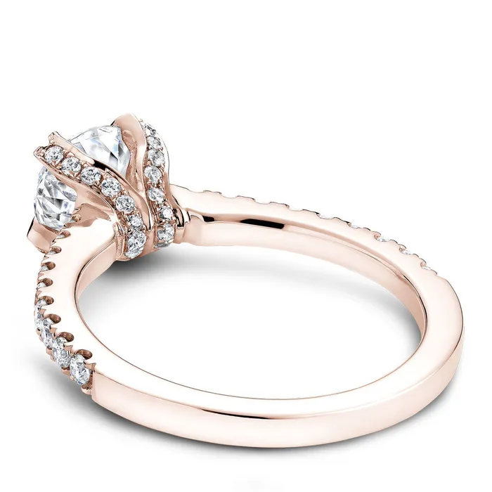 International Diamond Center Rings Noam Carver Rose Gold Diamond Solitaire Engagement Ring Setting 041 CTW