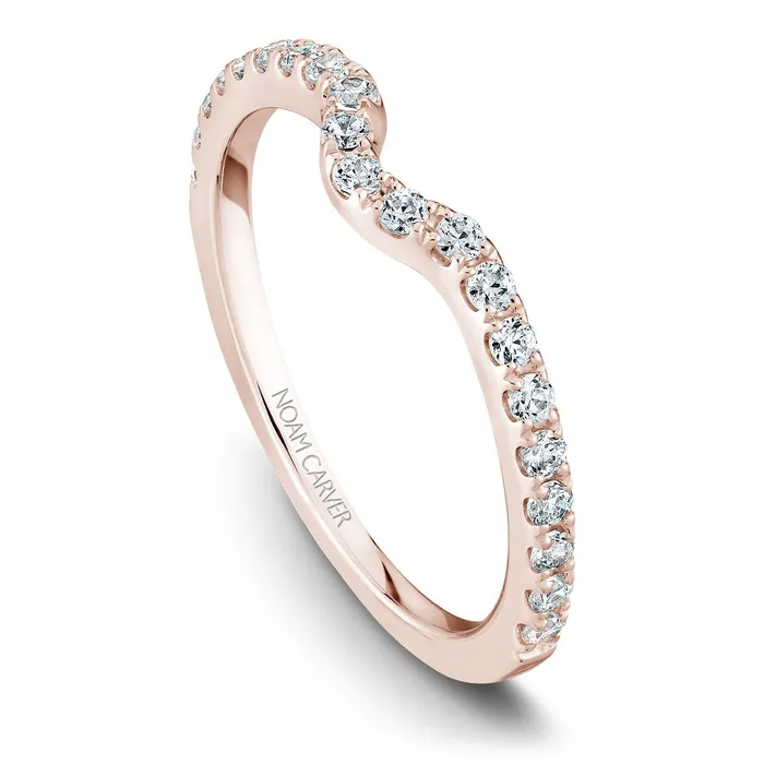 International Diamond Center Rings Noam Carver Rose Gold Diamond Solitaire Engagement Ring Setting 041 CTW