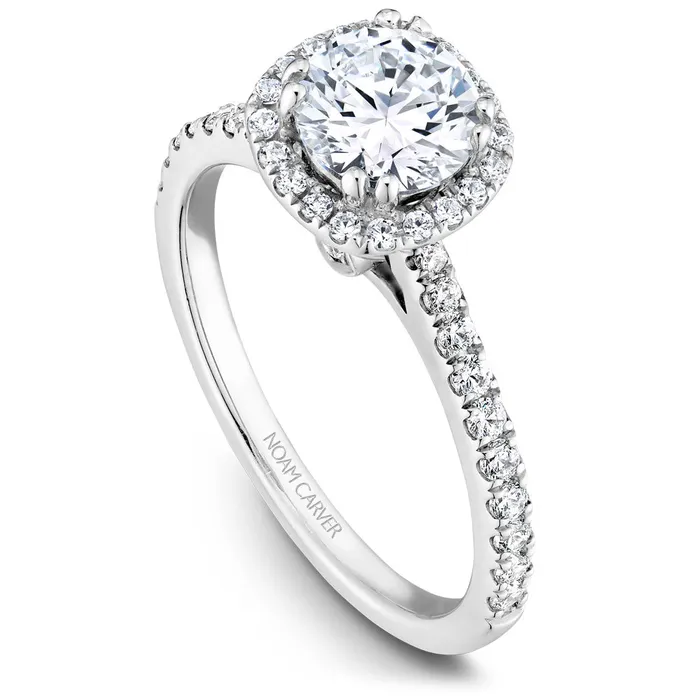 International Diamond Center Rings Noam Carver White Gold Diamond Engagement Ring Setting with Halo 038 CTW International Diamond Center Rings Noam Carver White Gold Diamond Engagement Ring Setting with Halo 038 CTW