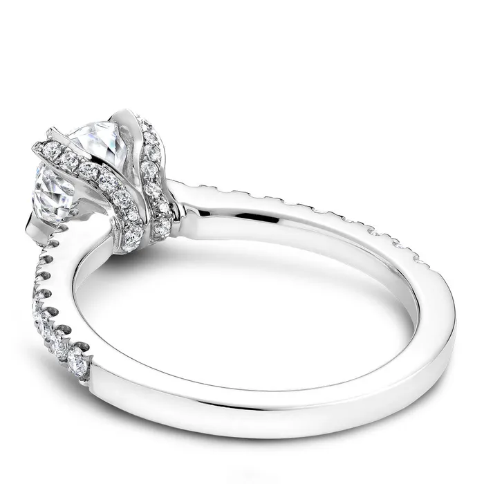 International Diamond Center Rings Noam Carver White Gold Diamond Solitaire Engagement Ring Setting with Diamond Centerpiece 041 CTW
