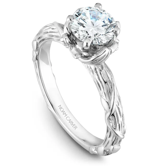 International Diamond Center Rings Noam Carver White Gold Engagement Ring Setting with Woven Gold 004 CTW International Diamond Center Rings Noam Carver White Gold Engagement Ring Setting with Woven Gold 004 CTW