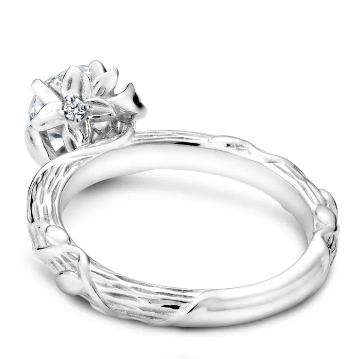 International Diamond Center Rings Noam Carver White Gold Engagement Ring Setting with Woven Gold 004 CTW