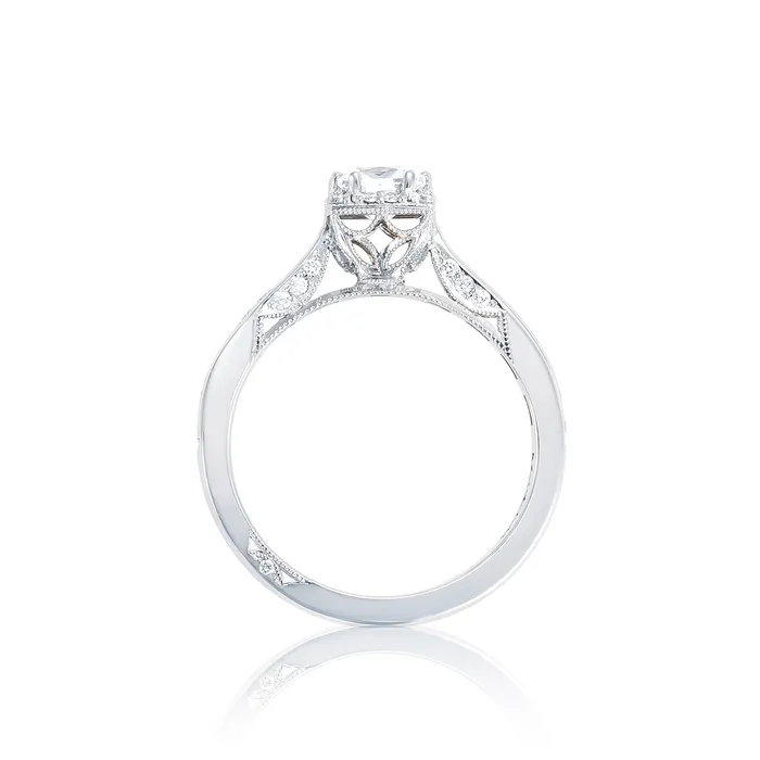 International Diamond Center Rings Tacori 18k White Gold Dantela Princess Diamond Engagement Ring Setting 043 CTW International Diamond Center Rings Tacori 18k White Gold Dantela Princess Diamond Engagement Ring Setting 043 CTW