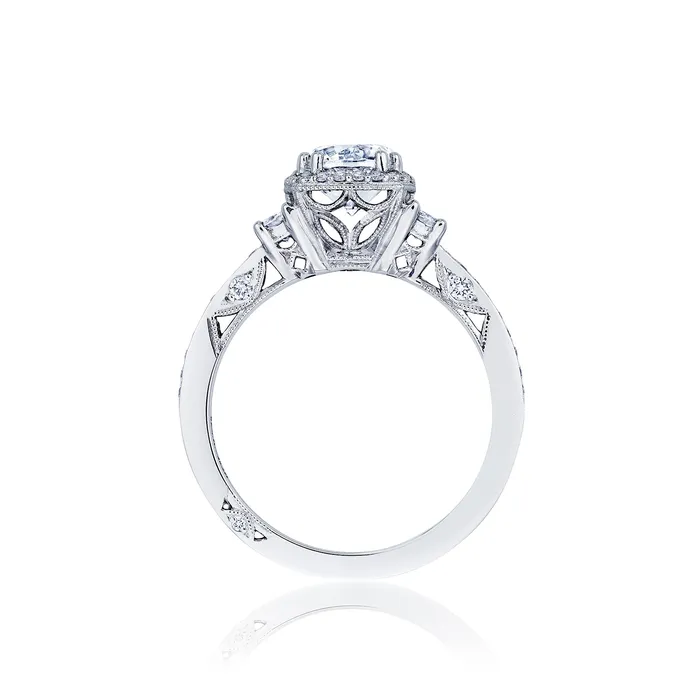 International Diamond Center Rings Tacori 18k White Gold Dantela Round Diamond Engagement Ring Setting 05 CTW International Diamond Center Rings Tacori 18k White Gold Dantela Round Diamond Engagement Ring Setting 05 CTW