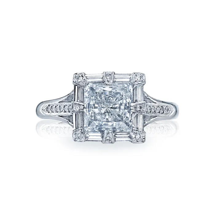 International Diamond Center Rings Tacori 18k White Gold Simply Tacori Princess Diamond Engagement Ring Setting 068CTW International Diamond Center Rings Tacori 18k White Gold Simply Tacori Princess Diamond Engagement Ring Setting 068CTW