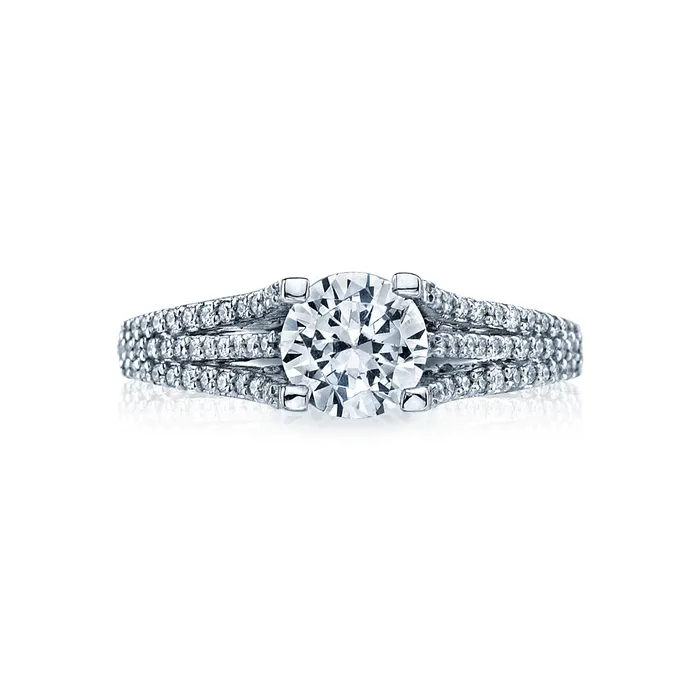 International Diamond Center Rings Tacori 18k White Gold Simply Tacori Round Diamond Engagement Ring Setting 038 CTW International Diamond Center Rings Tacori 18k White Gold Simply Tacori Round Diamond Engagement Ring Setting 038 CTW