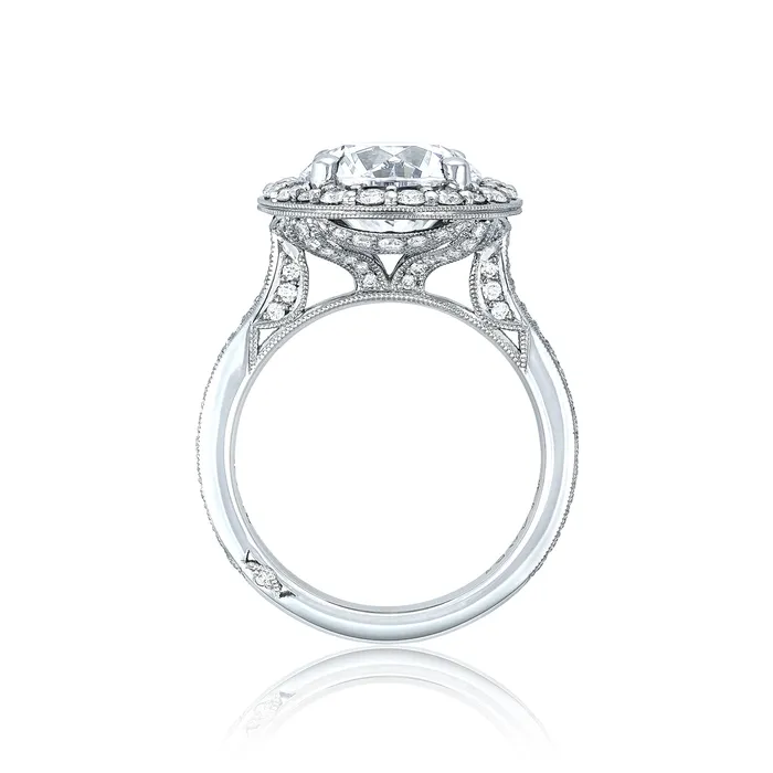 International Diamond Center Rings Tacori Platinum RoyalT Round Diamond Engagement Ring Setting 097 CTW International Diamond Center Rings Tacori Platinum RoyalT Round Diamond Engagement Ring Setting 097 CTW