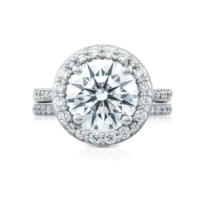 International Diamond Center Rings Tacori Platinum RoyalT Round Diamond Engagement Ring Setting 097 CTW International Diamond Center Rings Tacori Platinum RoyalT Round Diamond Engagement Ring Setting 097 CTW