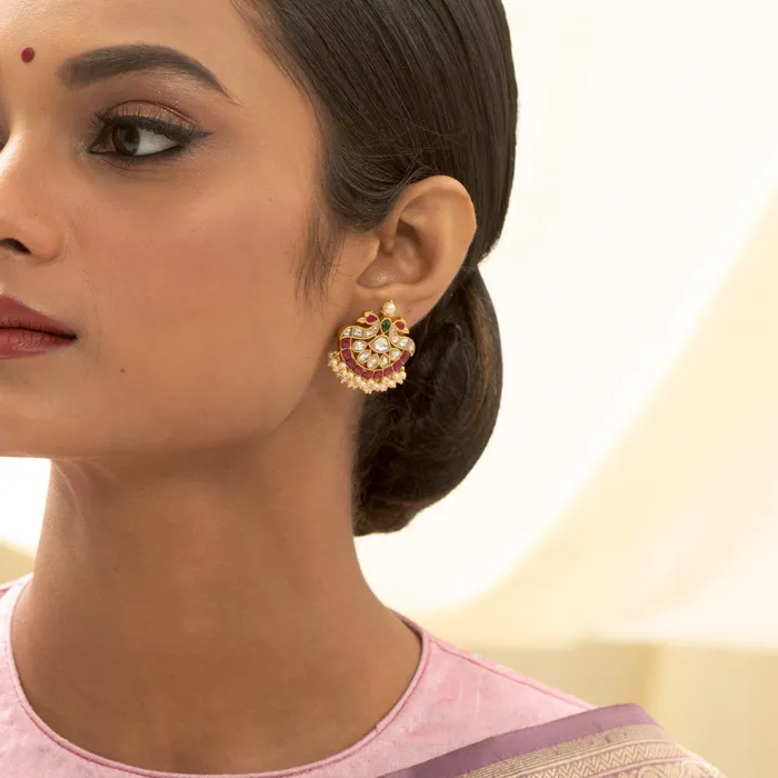 Kalapi Jadau Silver Earrings SILVER Earrings