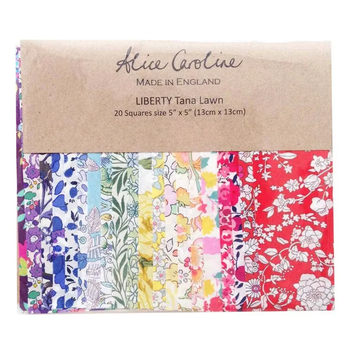 Liberty Fabrics Charm Necklaces 20 Pcs Liberty Tana Lawn Mixed Colours 5 Charm Squares