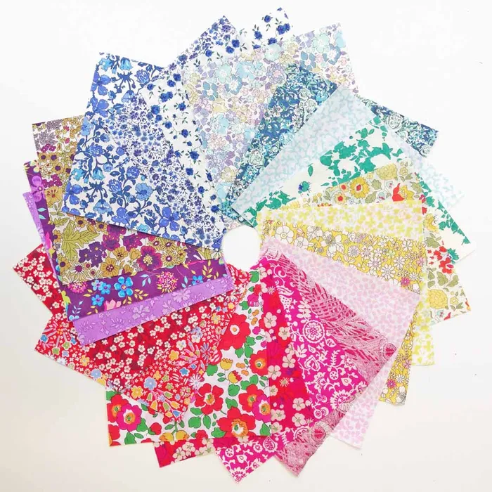 Liberty Fabrics Charm Necklaces 20 Pcs Liberty Tana Lawn Mixed Colours 5 Charm Squares Liberty Fabrics Charm Necklaces 20 Pcs Liberty Tana Lawn Mixed Colours 5 Charm Squares
