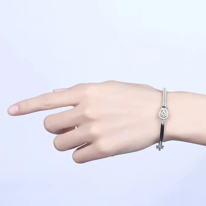 Luxus Moissanite Rings Jewelry Bracelets Platinum Plated Silver Moissanite Bracelet 2ctw Luxus Moissanite Rings Jewelry Bracelets Platinum Plated Silver Moissanite Bracelet 2ctw