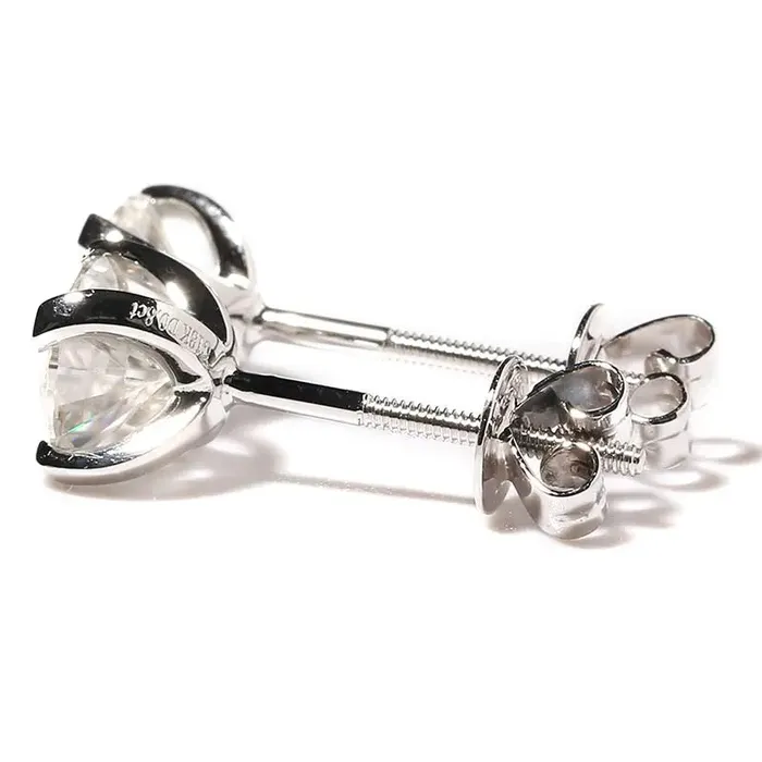 Luxus Moissanite Rings Jewelry Earrings 18k White Gold Jewelry Moissanite Stud Earrings 1ctw