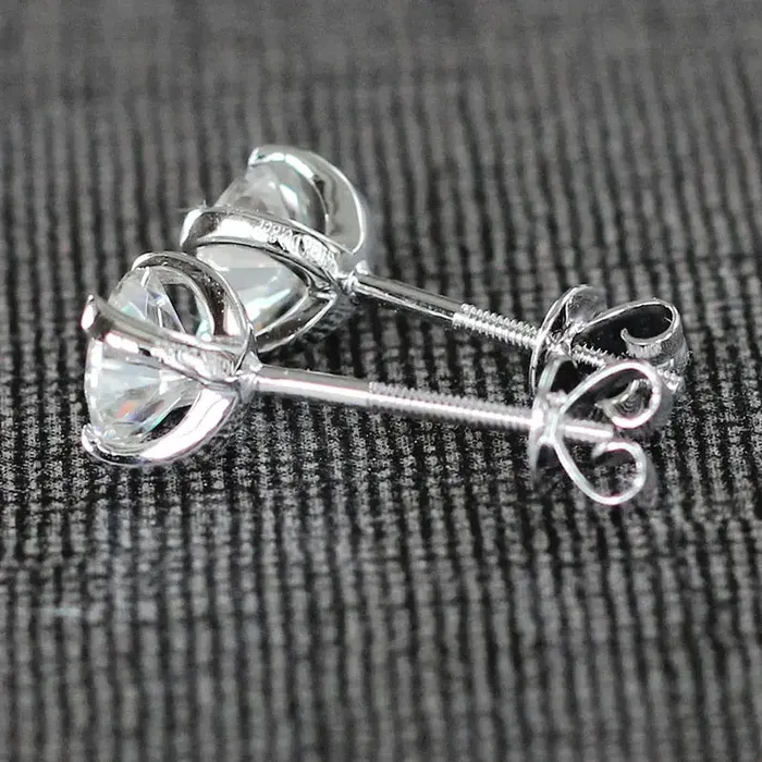 Luxus Moissanite Rings Jewelry Earrings 18k White Gold Jewelry Moissanite Stud Earrings 1ctw