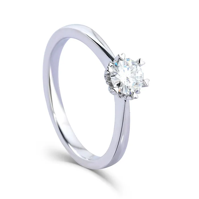Luxus Moissanite Rings Jewelry Rings 14k White Gold Solitaire Moissanite Ring 05ct