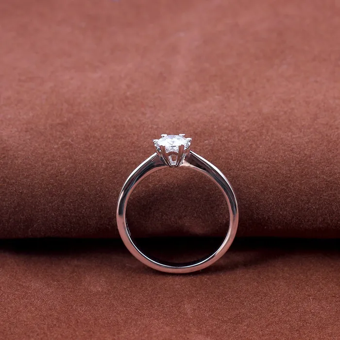 Luxus Moissanite Rings Jewelry Rings 14k White Gold Solitaire Moissanite Ring 05ct