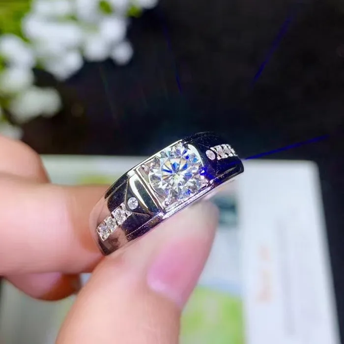 Luxus Moissanite Rings Jewelry Rings White Gold Moissanite Ring 1ct Center Stone