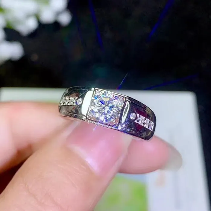 Luxus Moissanite Rings Jewelry Rings White Gold Moissanite Ring 1ct Center Stone
