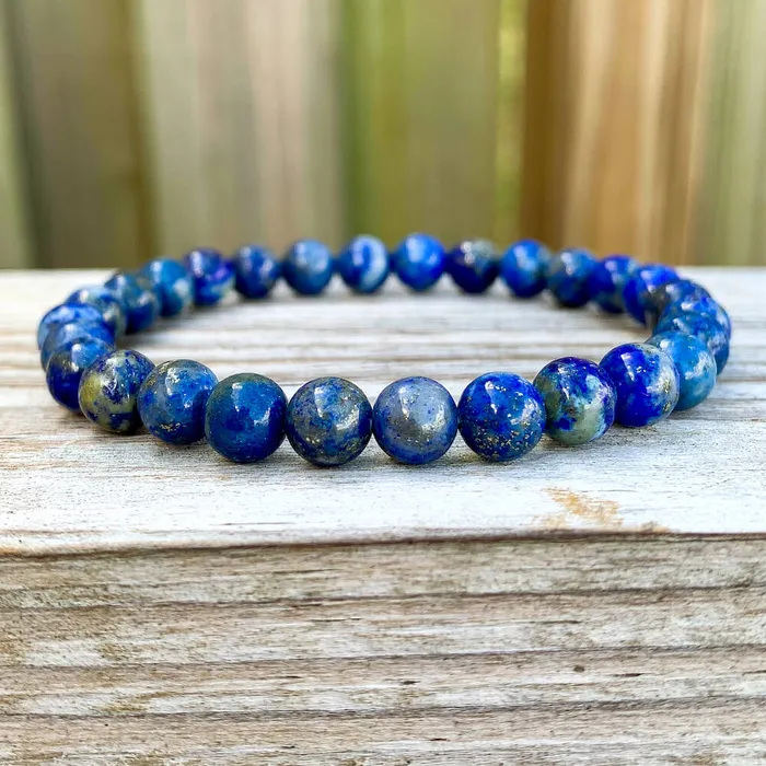 Magic Crystals Bracelets Lapis Lazuli Gemstone Elastic Bead Bracelet