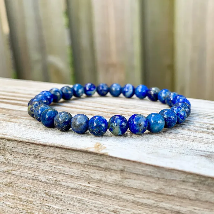 Magic Crystals Bracelets Lapis Lazuli Gemstone Elastic Bead Bracelet
