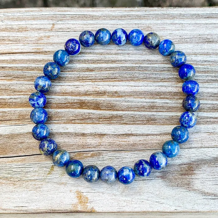 Magic Crystals Bracelets Lapis Lazuli Gemstone Elastic Bead Bracelet