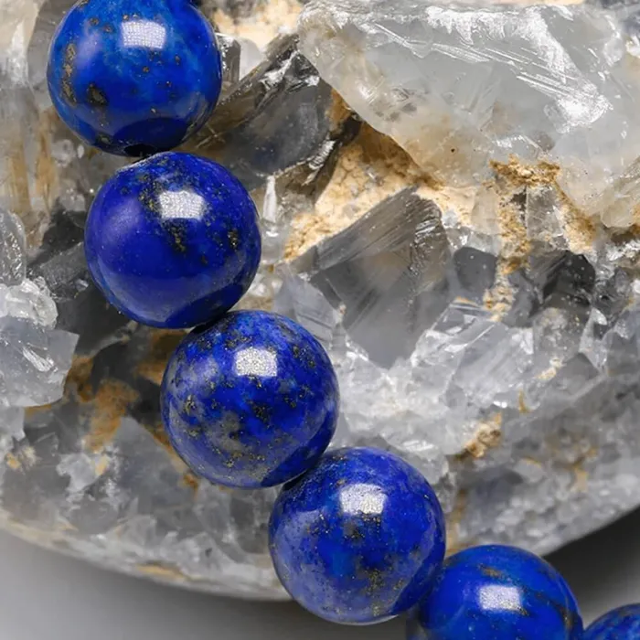 Magic Crystals Bracelets Lapis Lazuli Gemstone Elastic Bead Bracelet