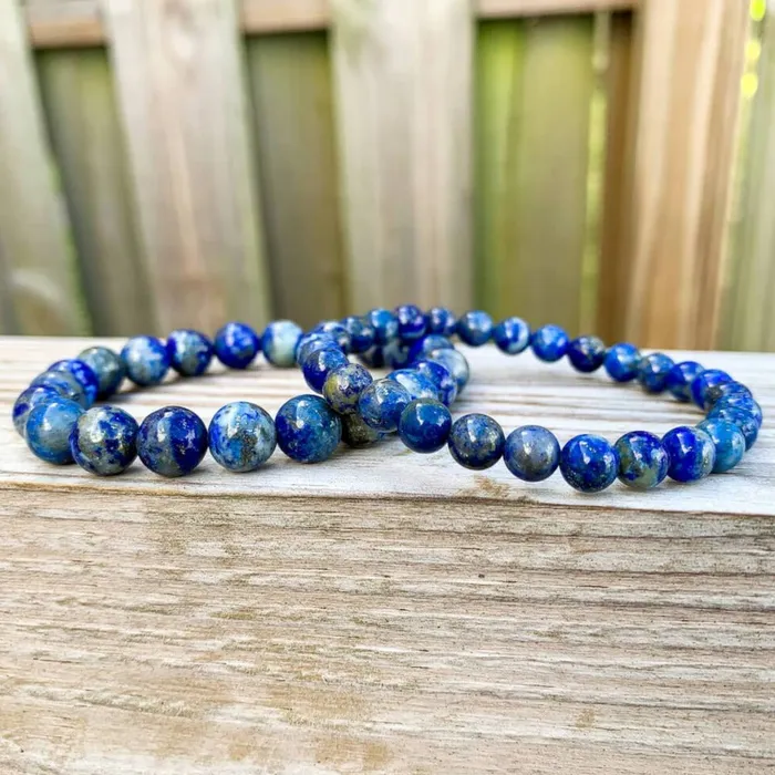 Magic Crystals Bracelets Lapis Lazuli Gemstone Elastic Bead Bracelet