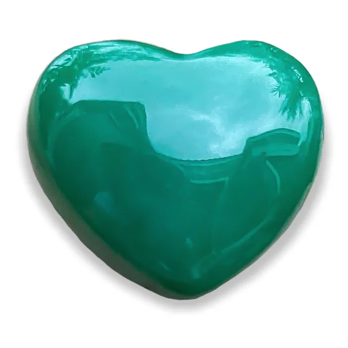 Magic Crystals Gemstone Puffy 30mm Heart Stone Necklaces