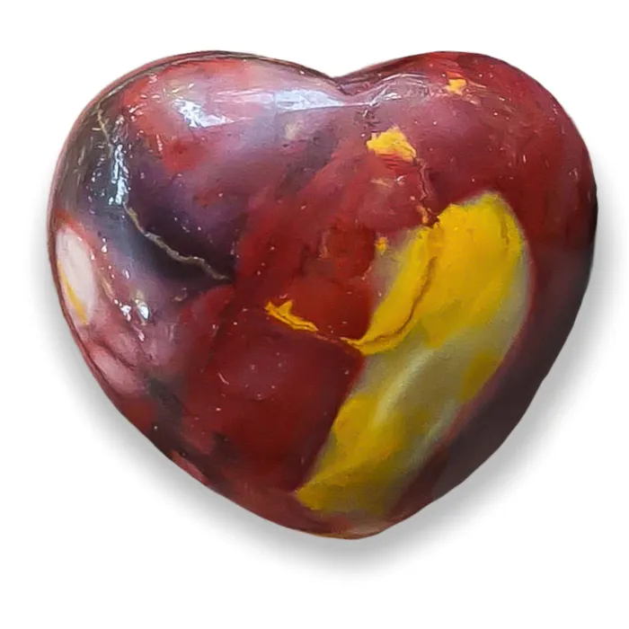 Magic Crystals Gemstone Puffy 30mm Heart Stone Necklaces
