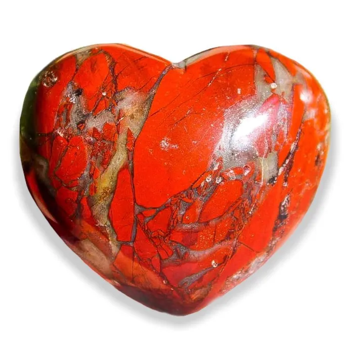 Magic Crystals Gemstone Puffy 30mm Heart Stone Necklaces