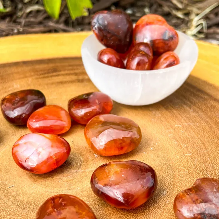 Magic Crystals Gemstone Puffy 30mm Heart Stone Necklaces