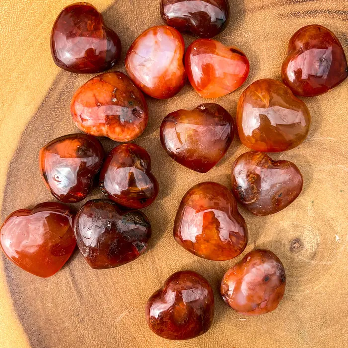 Magic Crystals Gemstone Puffy 30mm Heart Stone Necklaces