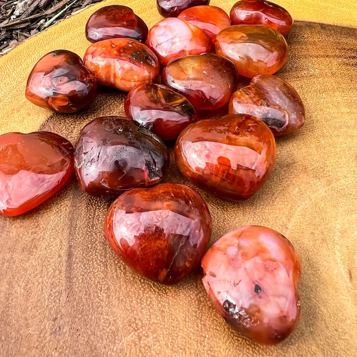 Magic Crystals Gemstone Puffy 30mm Heart Stone Necklaces