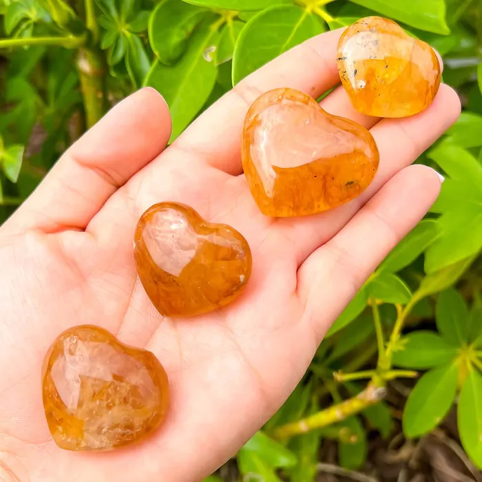 Magic Crystals Gemstone Puffy 30mm Heart Stone Necklaces