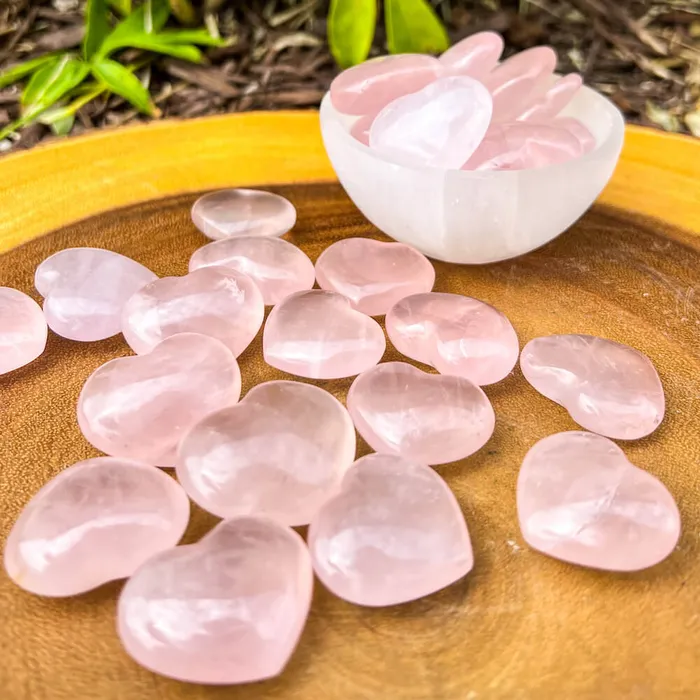 Magic Crystals Gemstone Puffy 30mm Heart Stone Necklaces